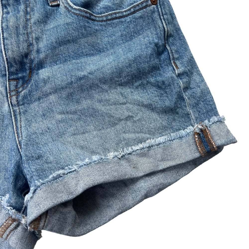 Madewell Women’s Sz. 25 Light Wash Denim High Rise Fringe Cuff Jean Shorts F1607 - Picture 8 of 14